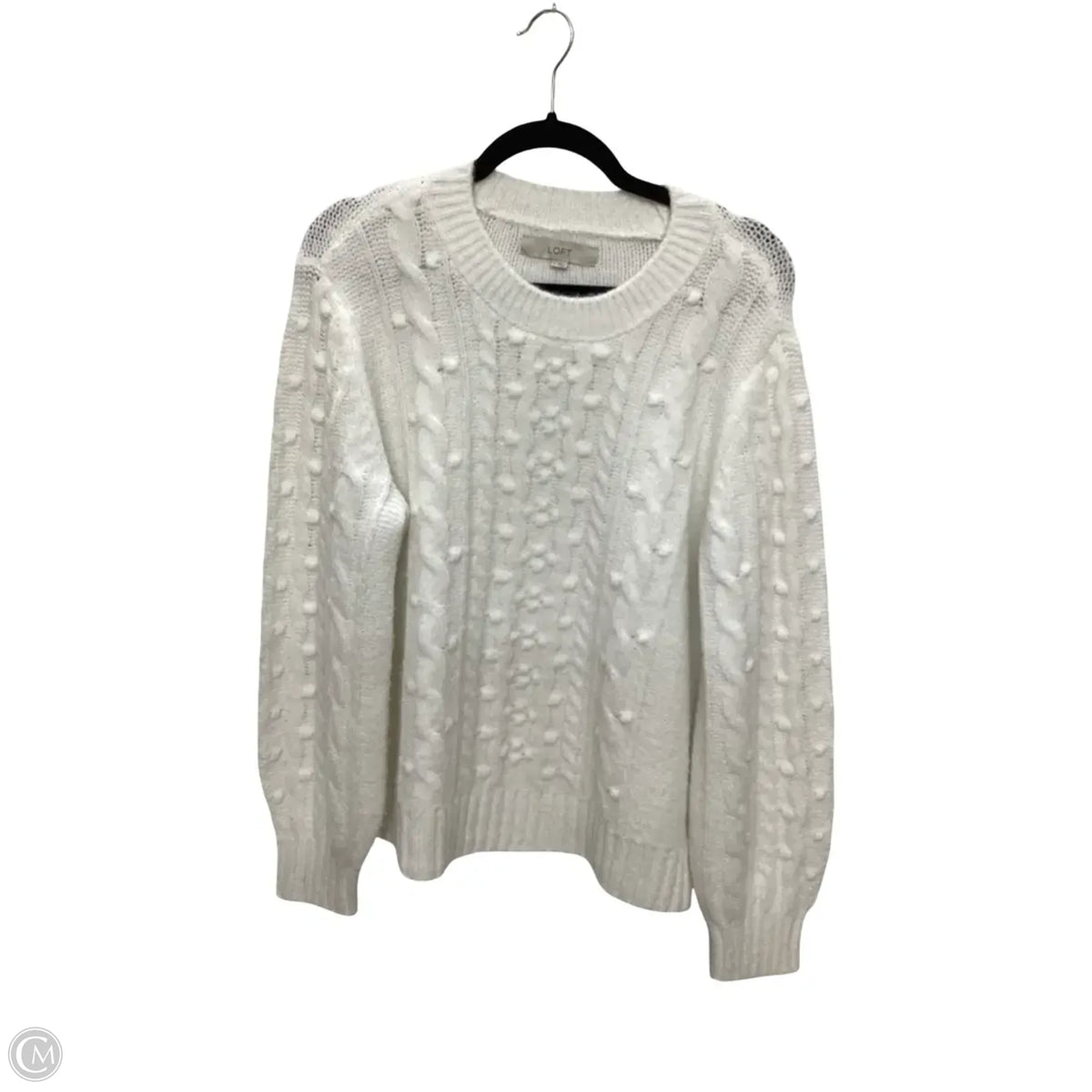 Sweater By Loft In White, Size: L