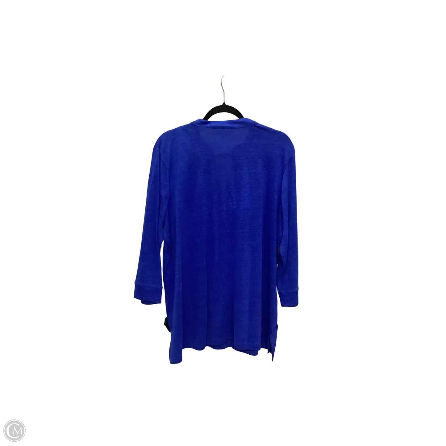 Blouse 3/4 Sleeve By Chicos In Blue, Size: Xl
