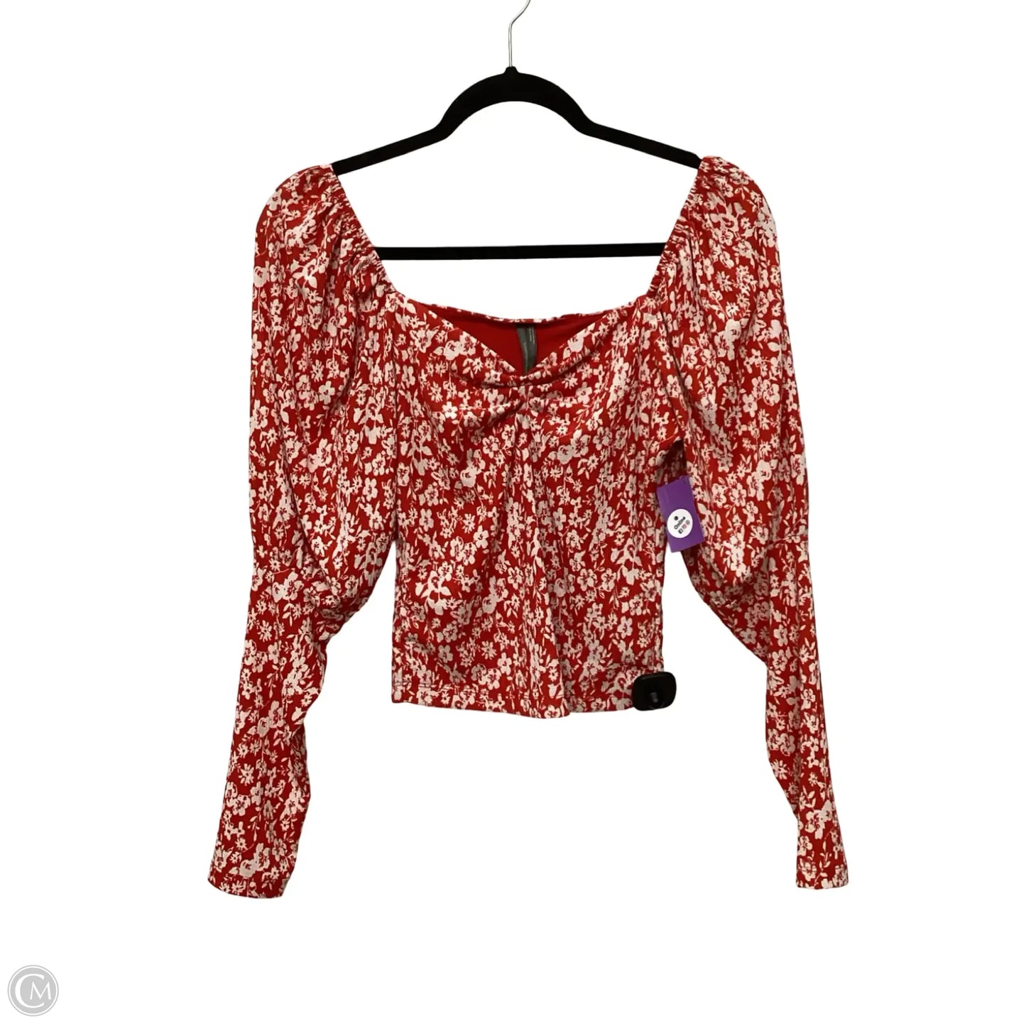 Blouse Long Sleeve By Anthropologie In Red, Size: Xs