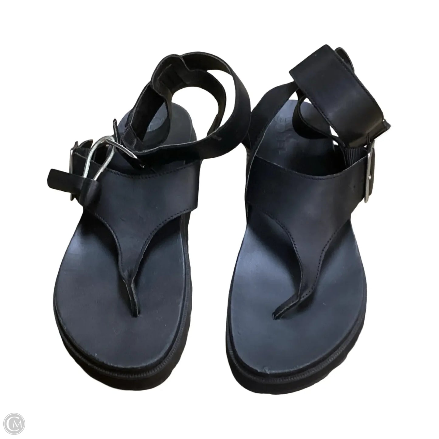 Sandals Flats By Sorel In Black, Size: 9