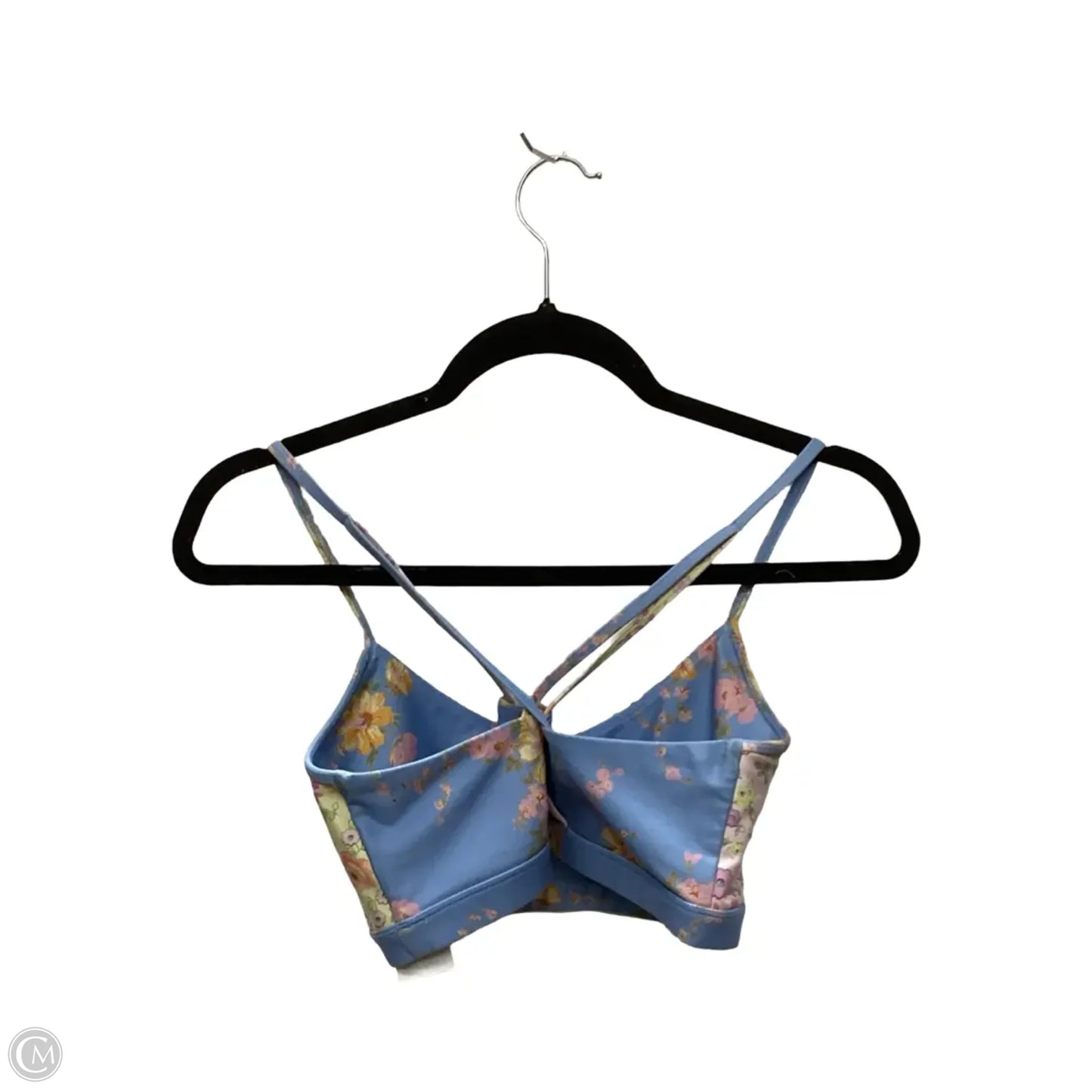 Designer Athletic Bra By Loveshackfancy In Floral Print, Size: L