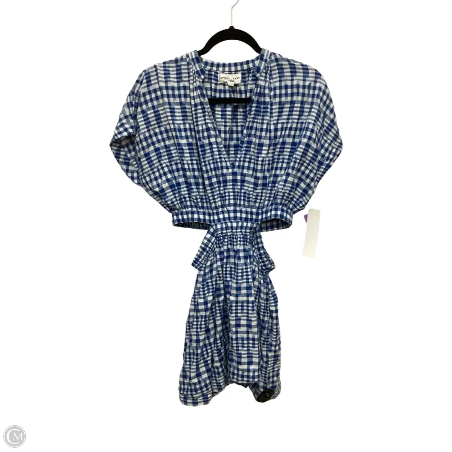 Designer Dress Casual Short By Apiece Apart In Plaid Pattern, Size: S
