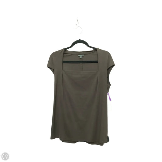 Top Sleeveless Designer By Lafayette 148 In Brown, Size: Xl