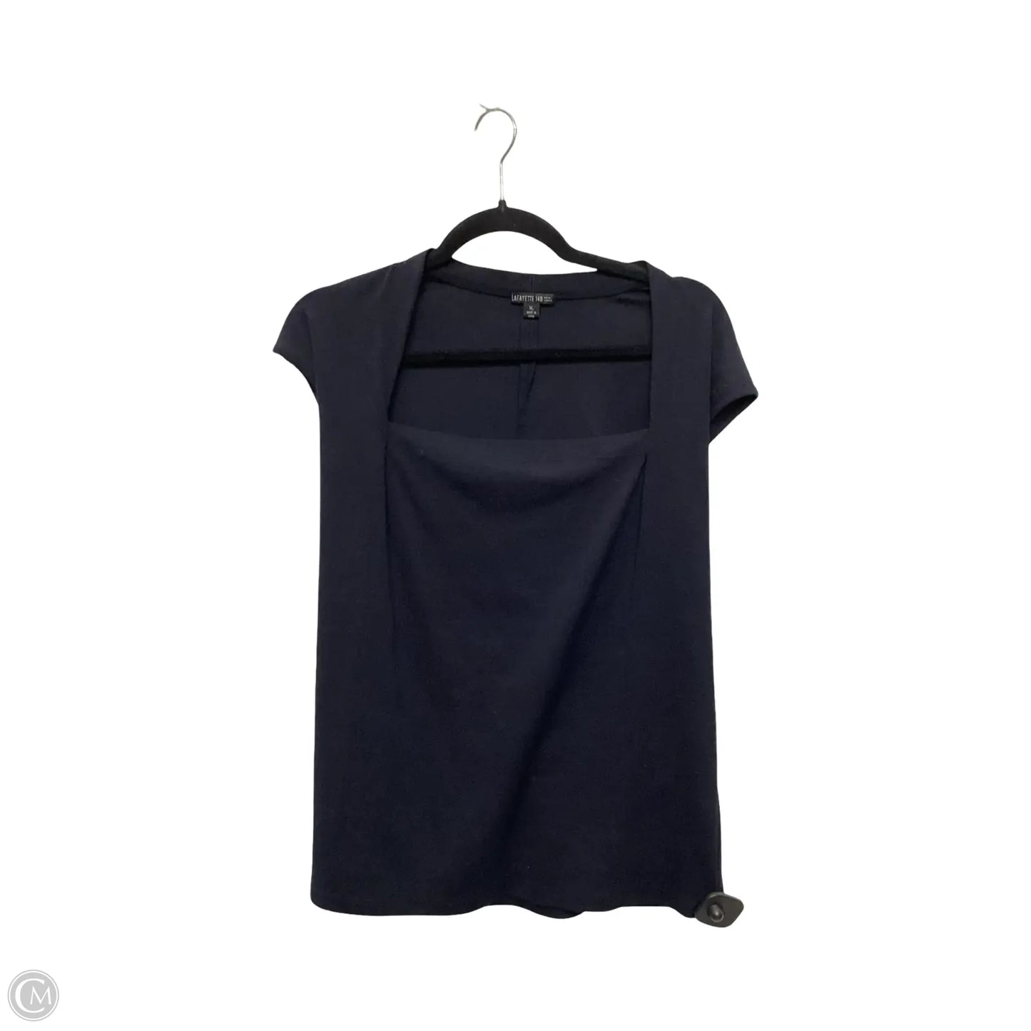 Top Sleeveless Designer By Lafayette 148 In Navy, Size: Xl