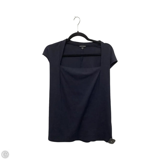 Top Sleeveless Designer By Lafayette 148 In Navy, Size: Xl