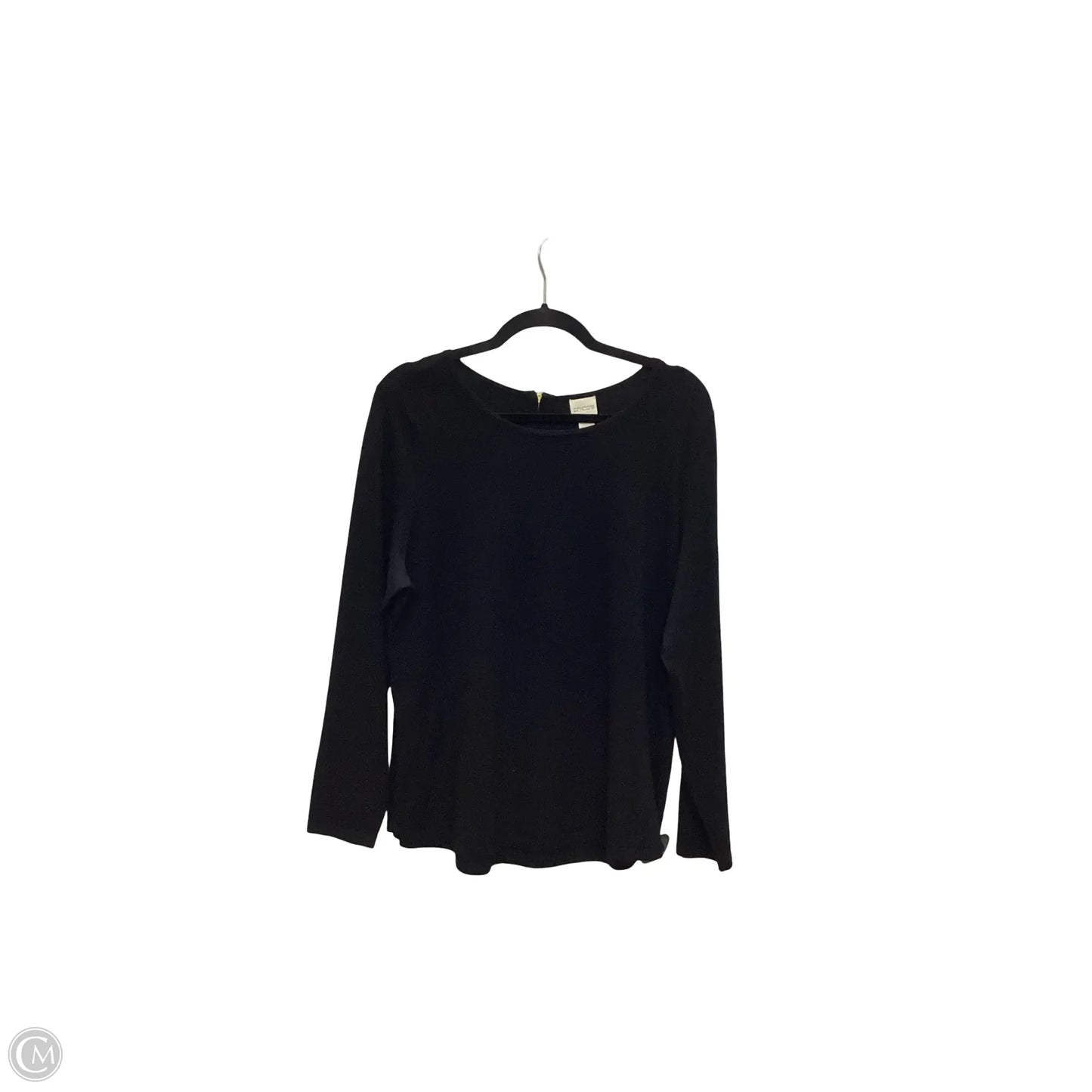 Blouse Long Sleeve By Chicos In Black, Size: 2