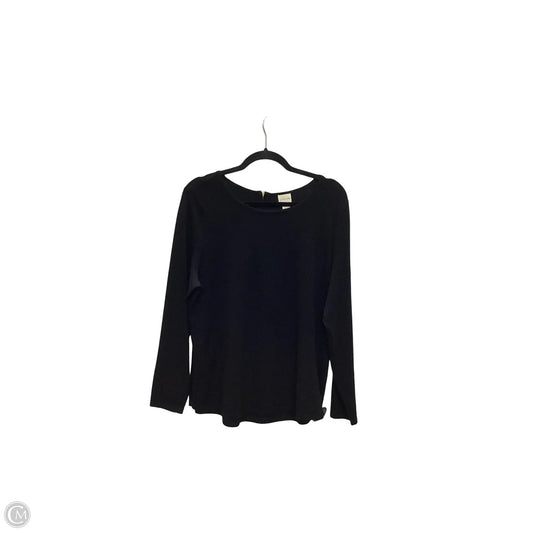 Blouse Long Sleeve By Chicos In Black, Size: 2