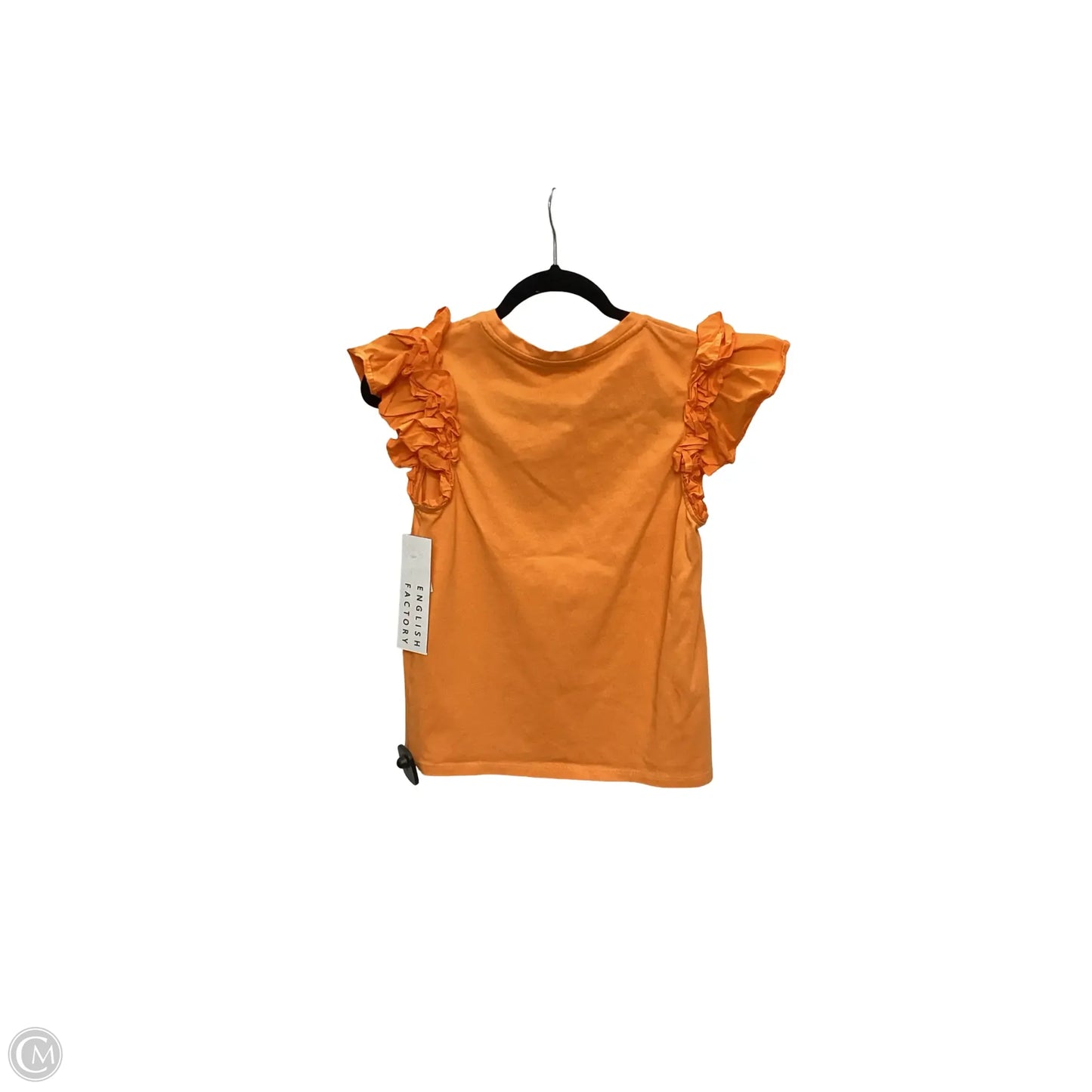 Blouse Short Sleeve By English Factory In Orange, Size: Xs