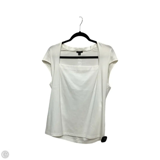 Blouse Designer By Lafayette 148 In White, Size: Xl