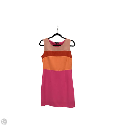 Dress Casual Short By C Luce In Orange & Pink, Size: M