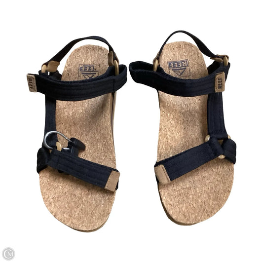Sandals Heels Wedge By Reef In Black, Size: 6