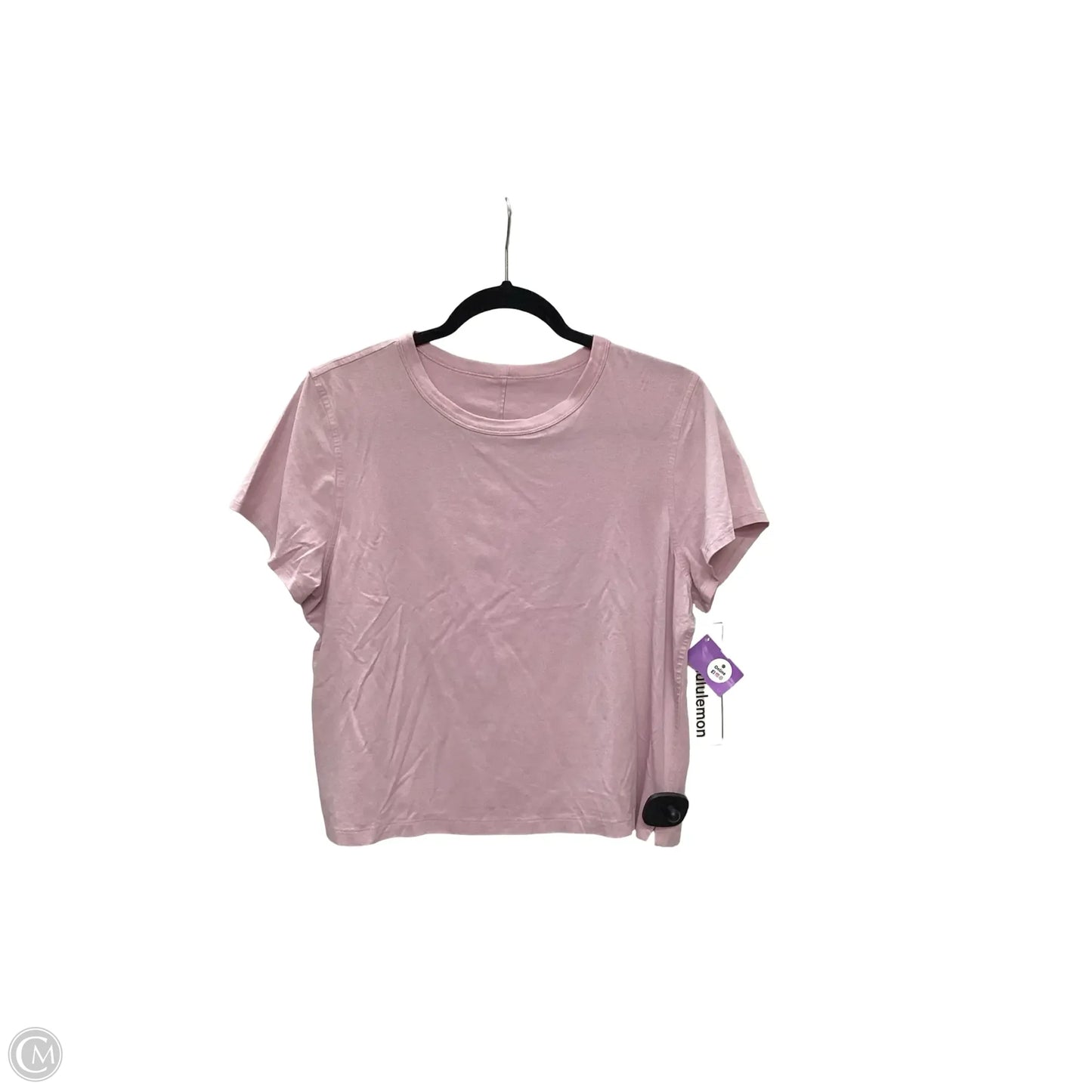 Athletic Top Short Sleeve By Lululemon In Pink, Size: 6