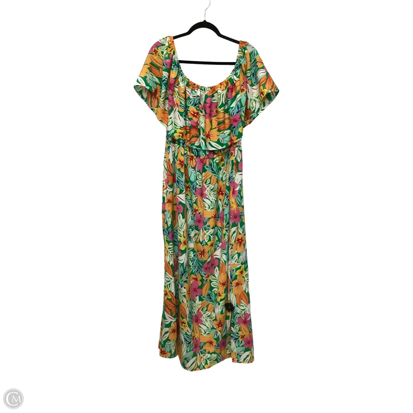 Dress Casual Midi By Jess Lea In Floral Print, Size: 2x