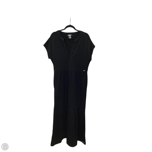 Dress Casual Maxi By Dkny In Black, Size: L