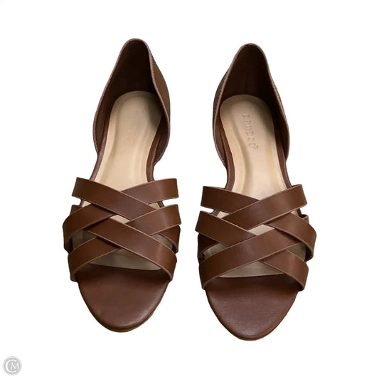 Sandals Flats By Bamboo In Brown, Size: 8