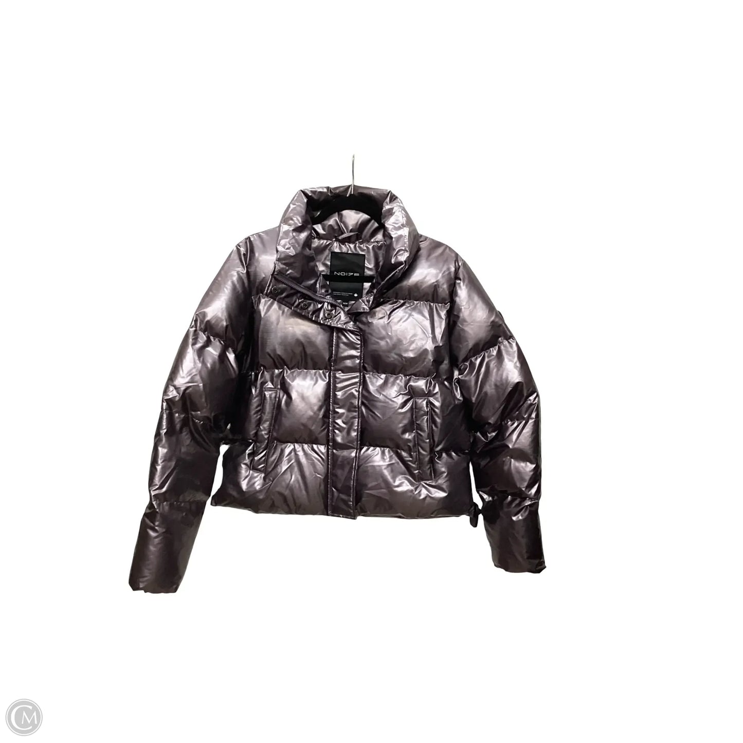Designer Coat Puffer & Quilted By Noize In Purple, Size: M