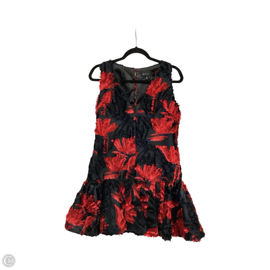 Dress Designer By Milly In Black & Red, Size: 12