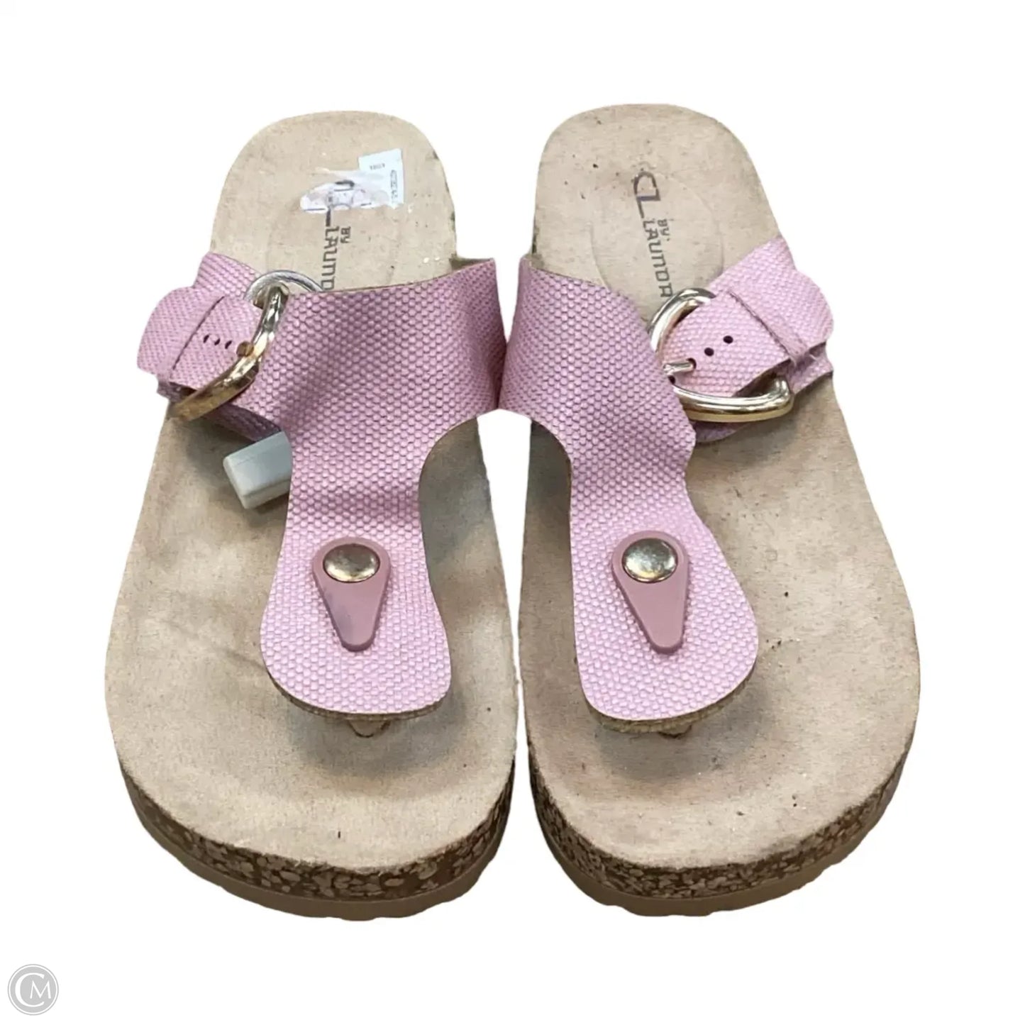 Sandals Heels Wedge By Cl By Chinese Laundry In Pink, Size: 7