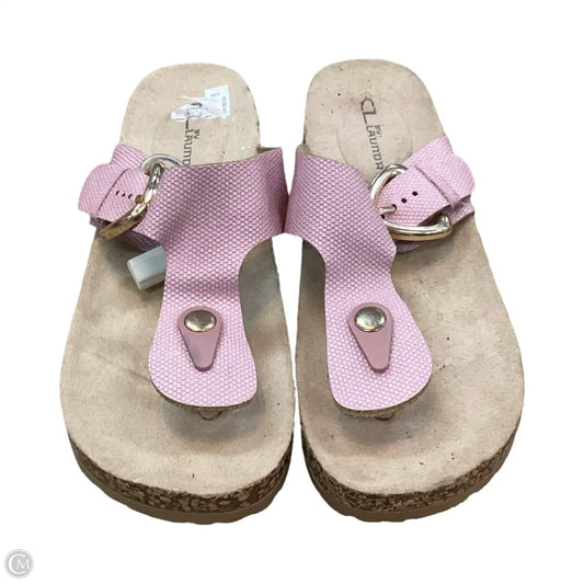 Sandals Heels Wedge By Cl By Chinese Laundry In Pink, Size: 7