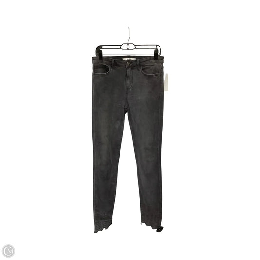 Designer Jeans Cropped By Sam Edelman In Black Denim, Size: 10