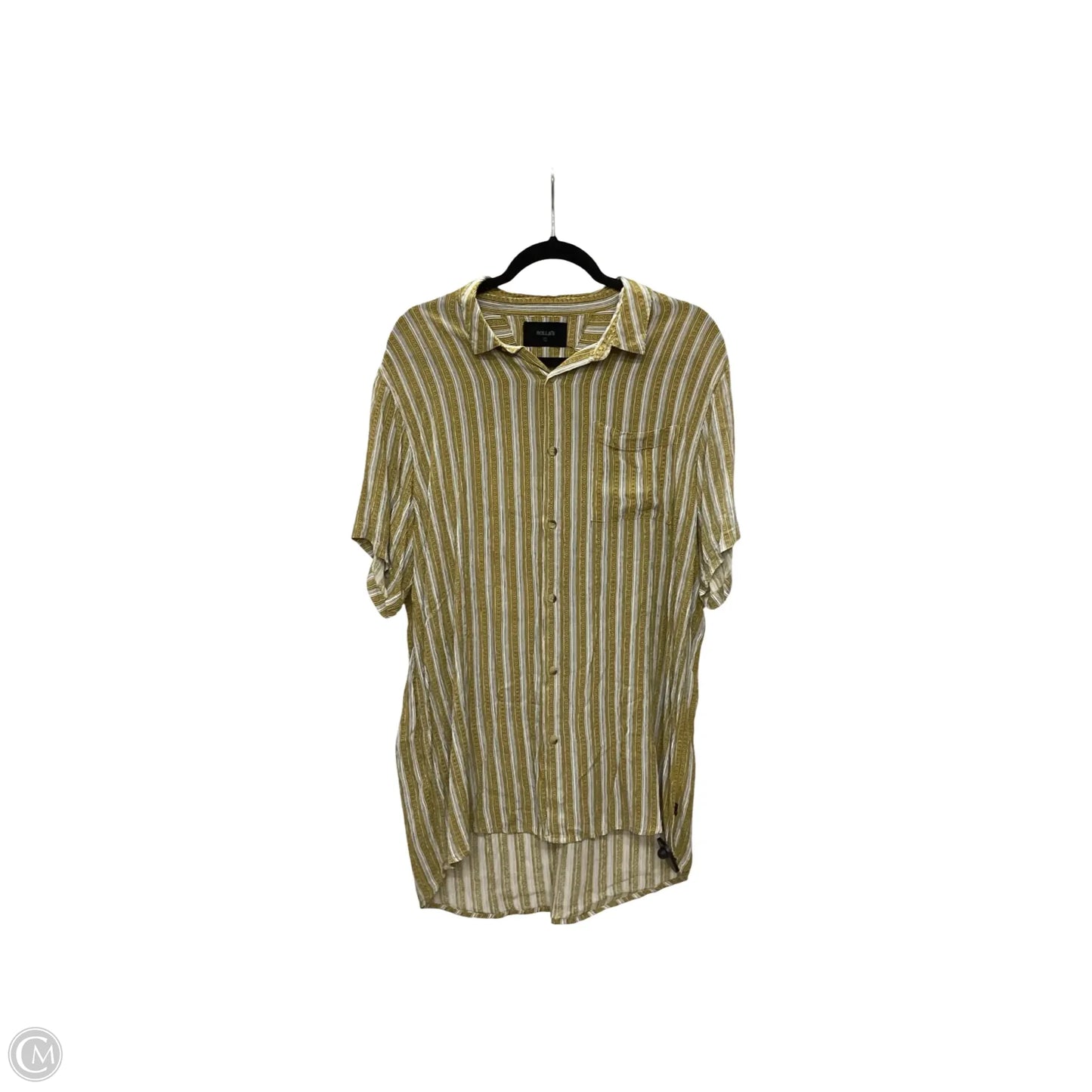 Blouse Short Sleeve By Rollas In Striped Pattern, Size: L