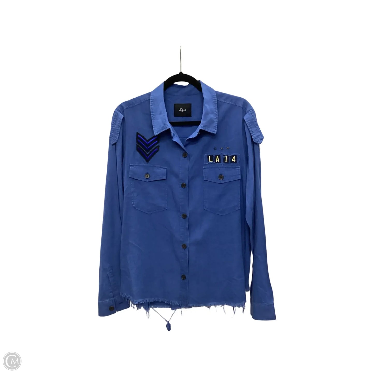 Designer Blouse Long Sleeve By Rails In Blue, Size: M