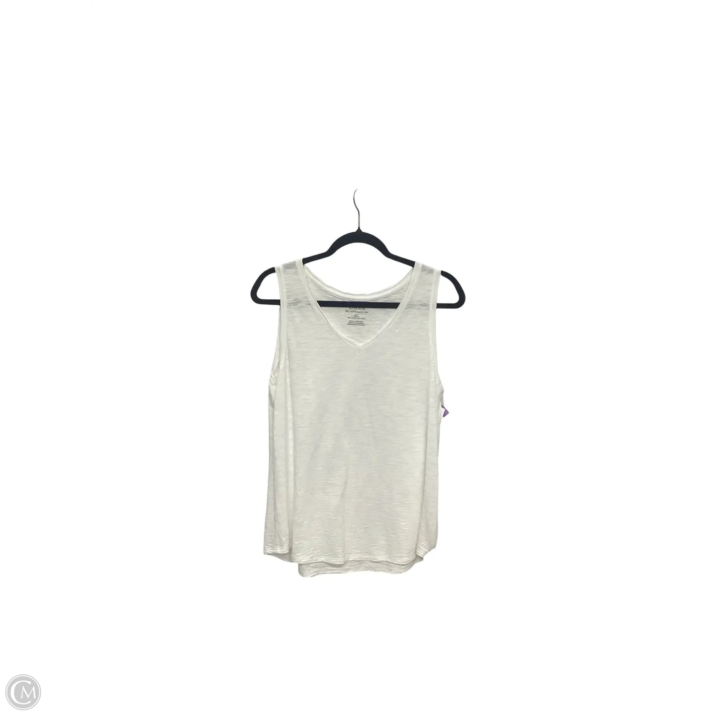 Top Sleeveless Basic By Chicos In White, Size: M
