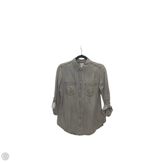 Blouse 3/4 Sleeve By Chicos In Grey, Size: 0