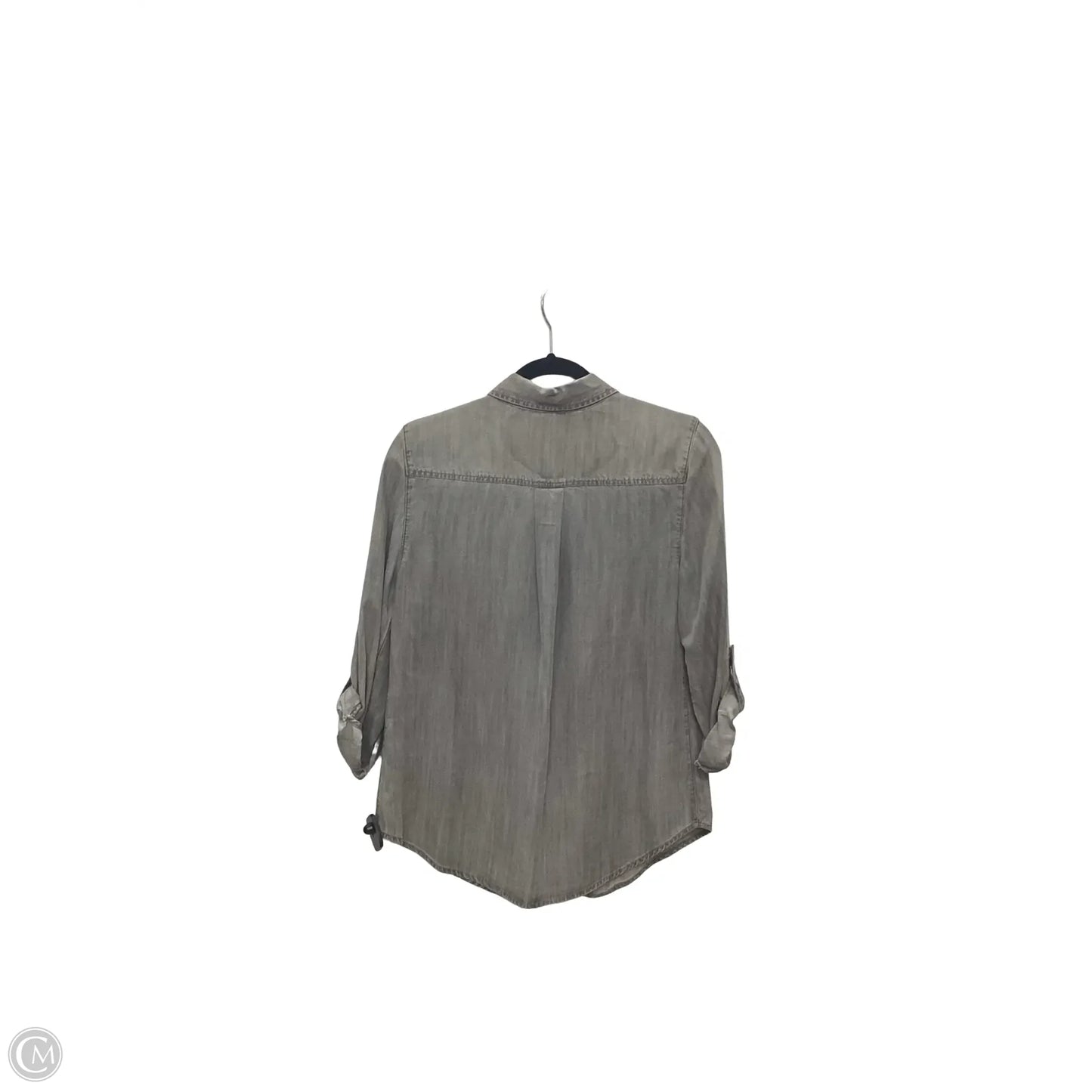 Blouse 3/4 Sleeve By Chicos In Grey, Size: 0