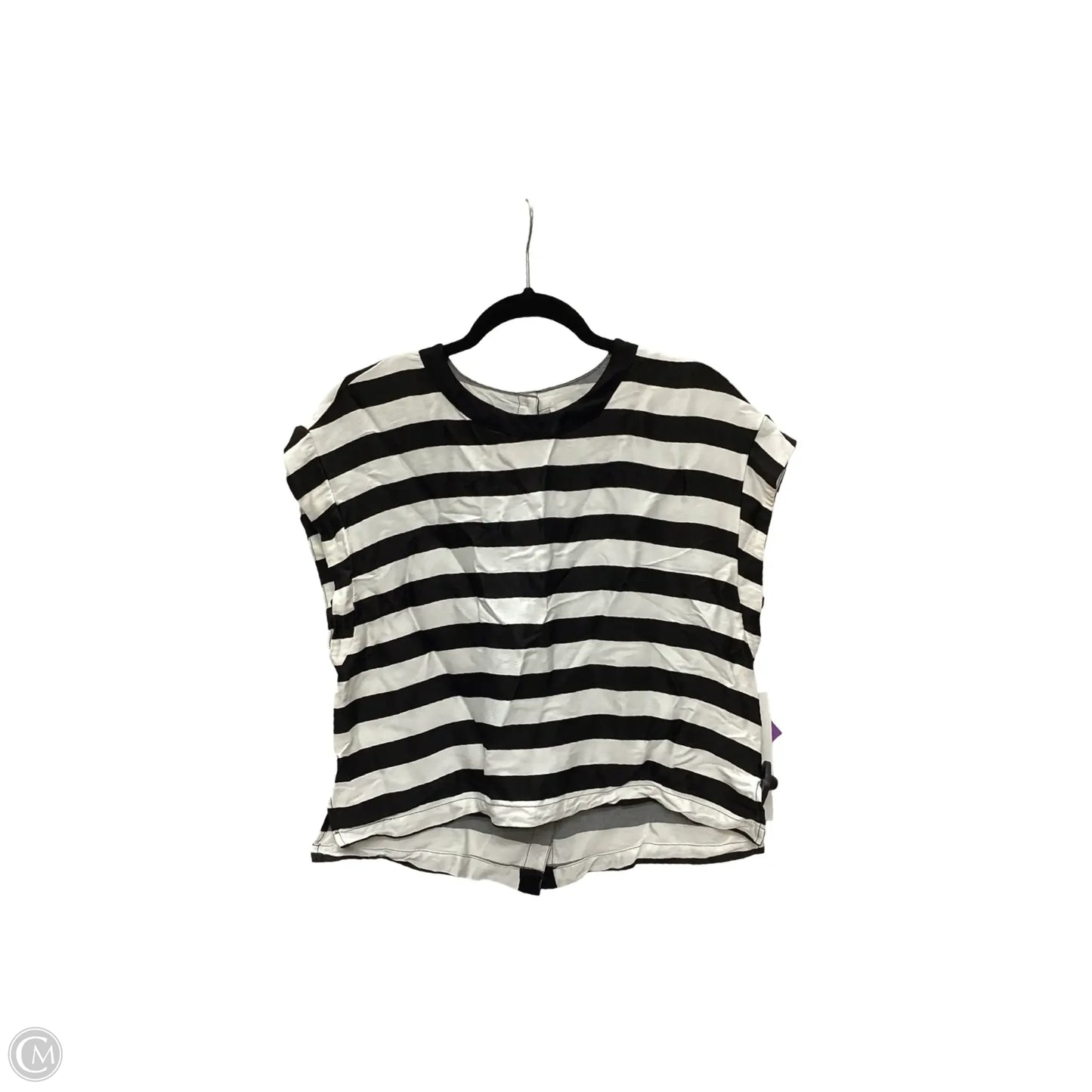 Blouse Short Sleeve By Maeve In Striped Pattern, Size: M