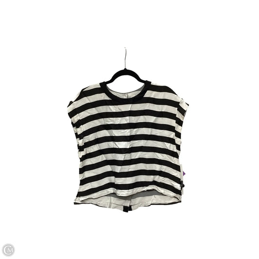 Blouse Short Sleeve By Maeve In Striped Pattern, Size: M
