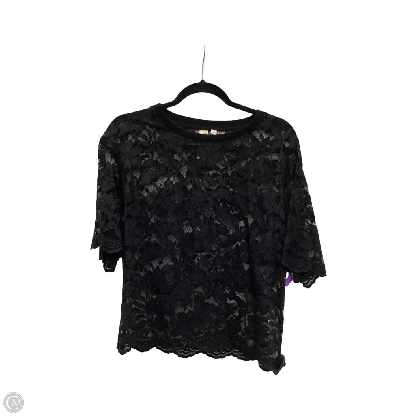 Blouse Short Sleeve By Dolan Left Coast In Black, Size: M