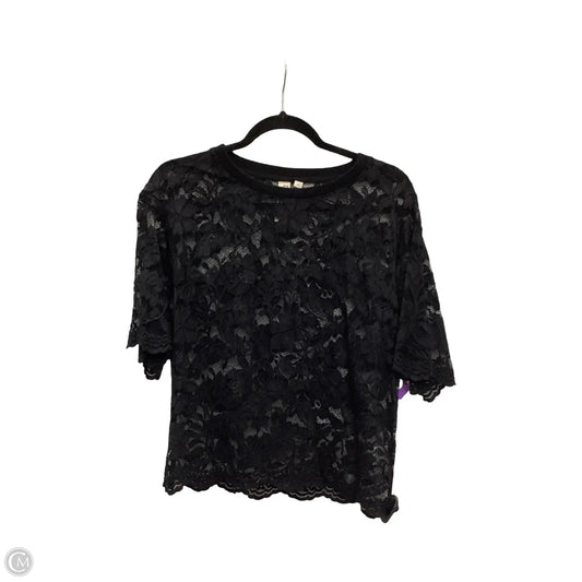 Blouse Short Sleeve By Dolan Left Coast In Black, Size: M
