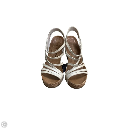 Sandals Heels Wedge By Blowfish In Tan, Size: 8