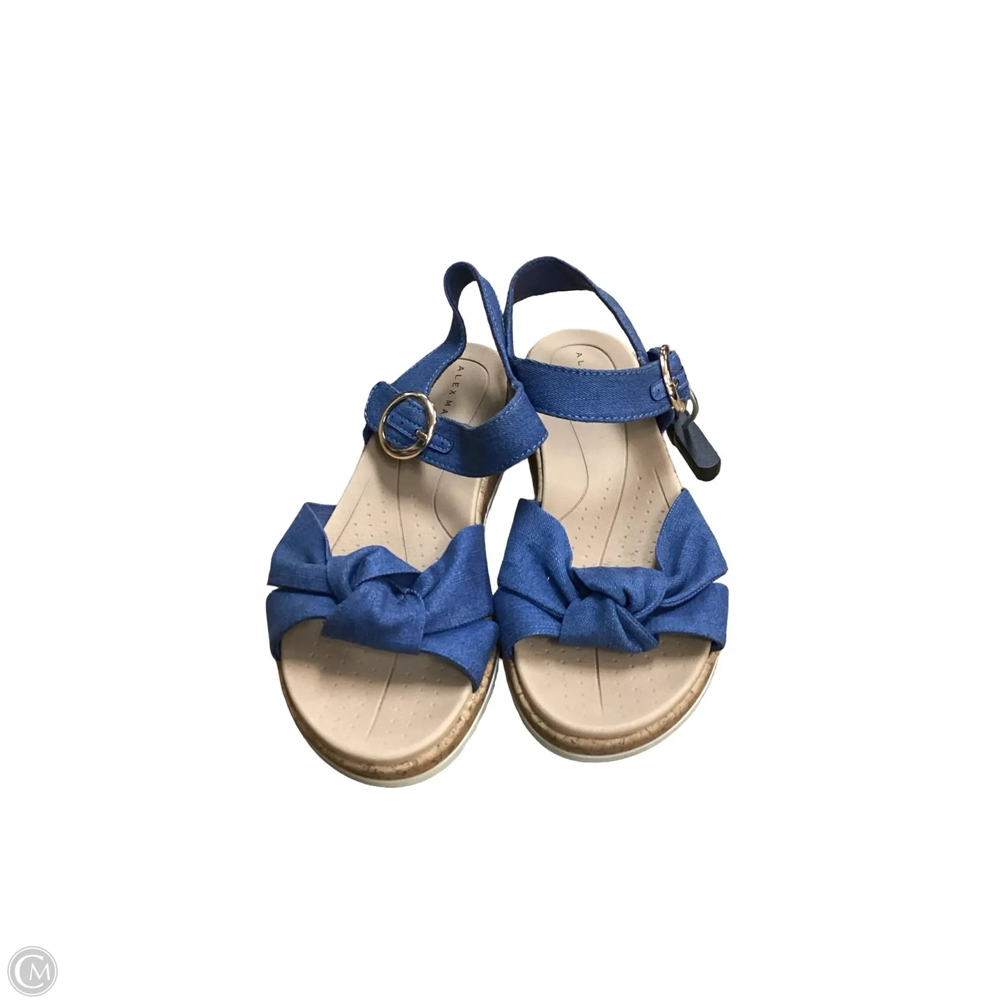 Sandals Heels Wedge By Alex Marie In Blue, Size: 8