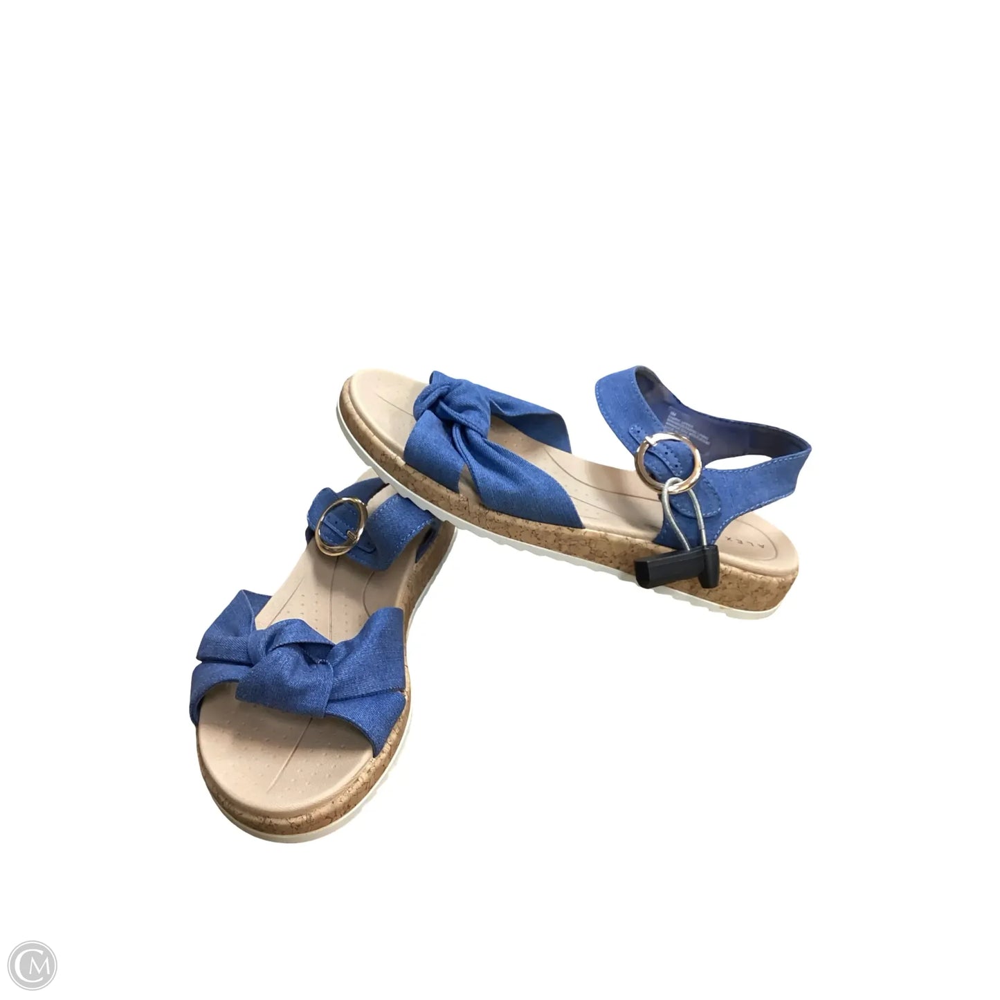 Sandals Heels Wedge By Alex Marie In Blue, Size: 8