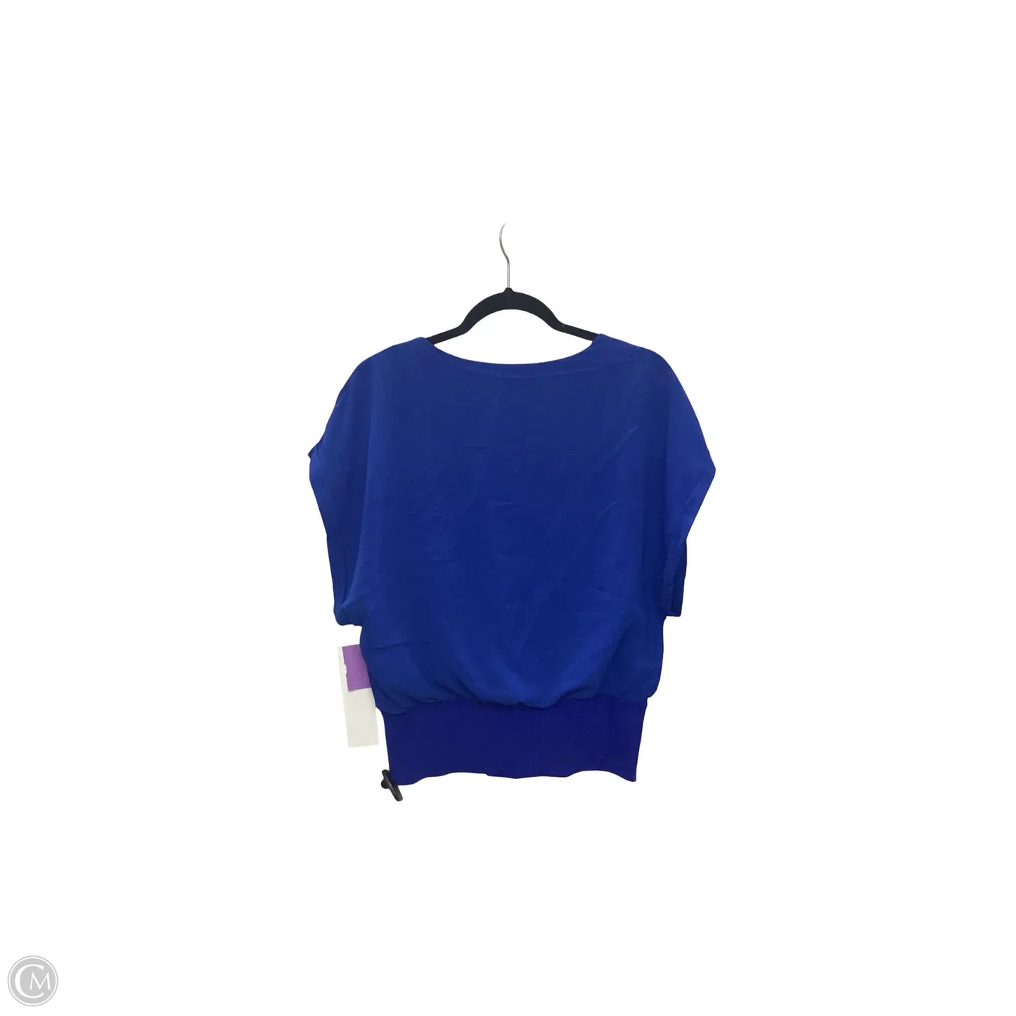 Blouse Short Sleeve By Chicos In Blue, Size: 0