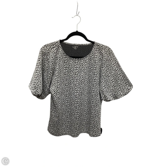 Blouse Short Sleeve By Loft In Animal Print, Size: S