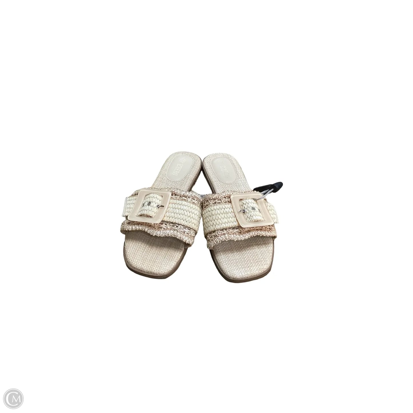 Sandals Flats By Clothes Mentor In Tan, Size: 9.5