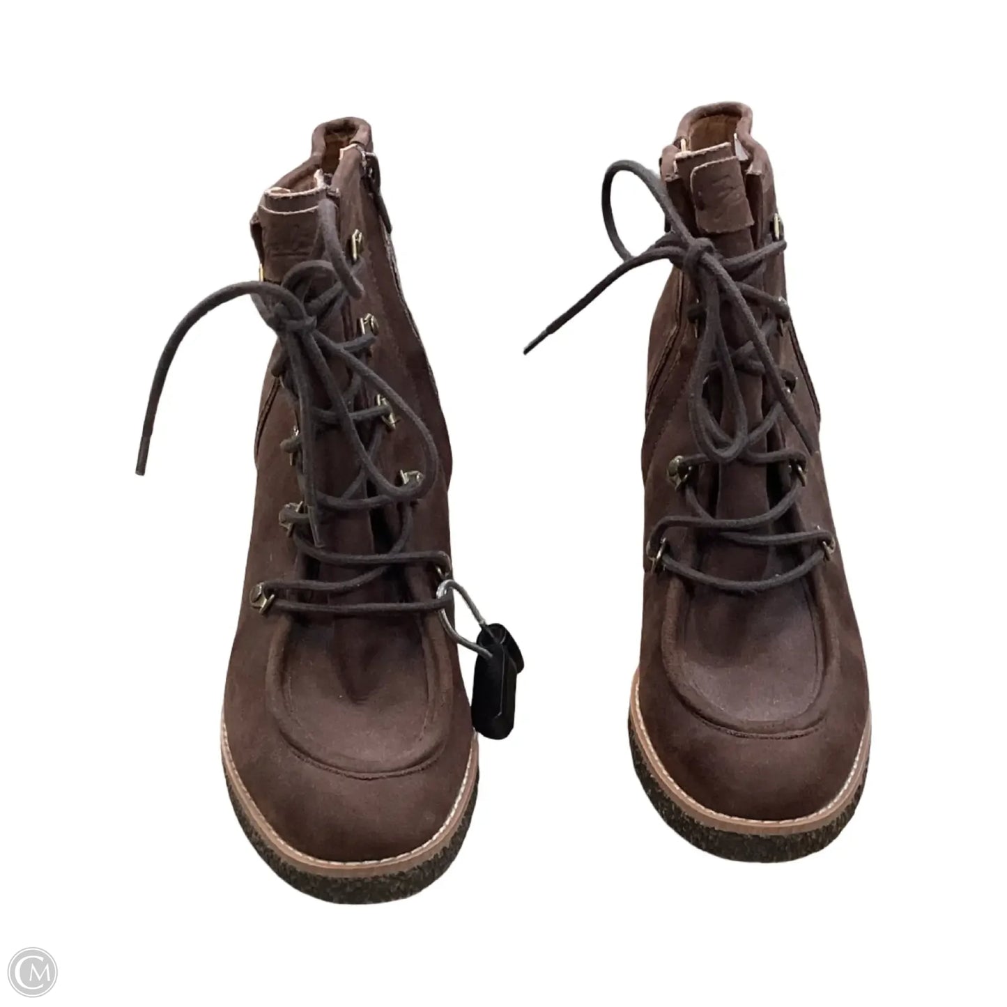 Boots Ankle Heels By Zodiac In Brown, Size: 8