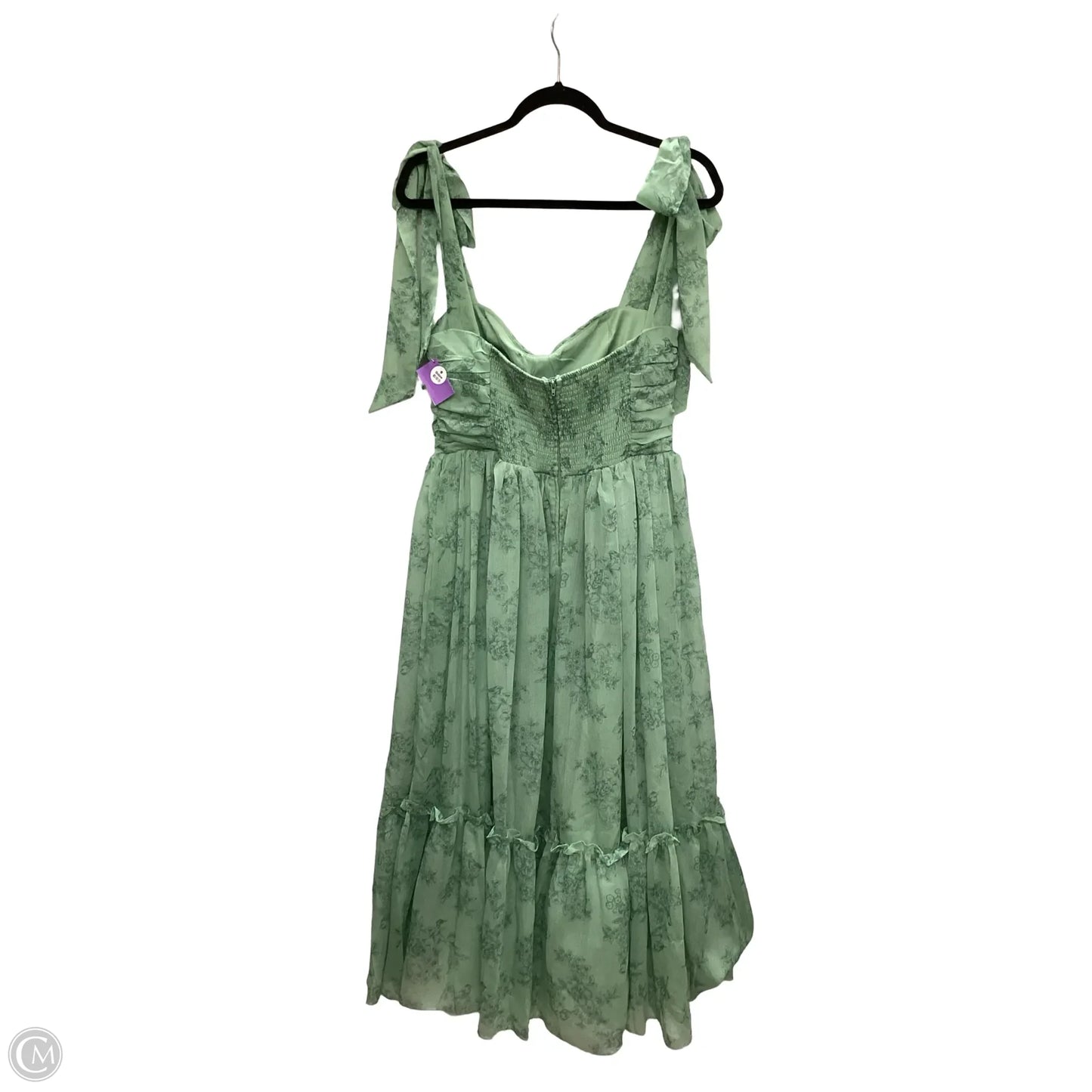 Dress Casual Midi By Clothes Mentor In Green, Size: 14