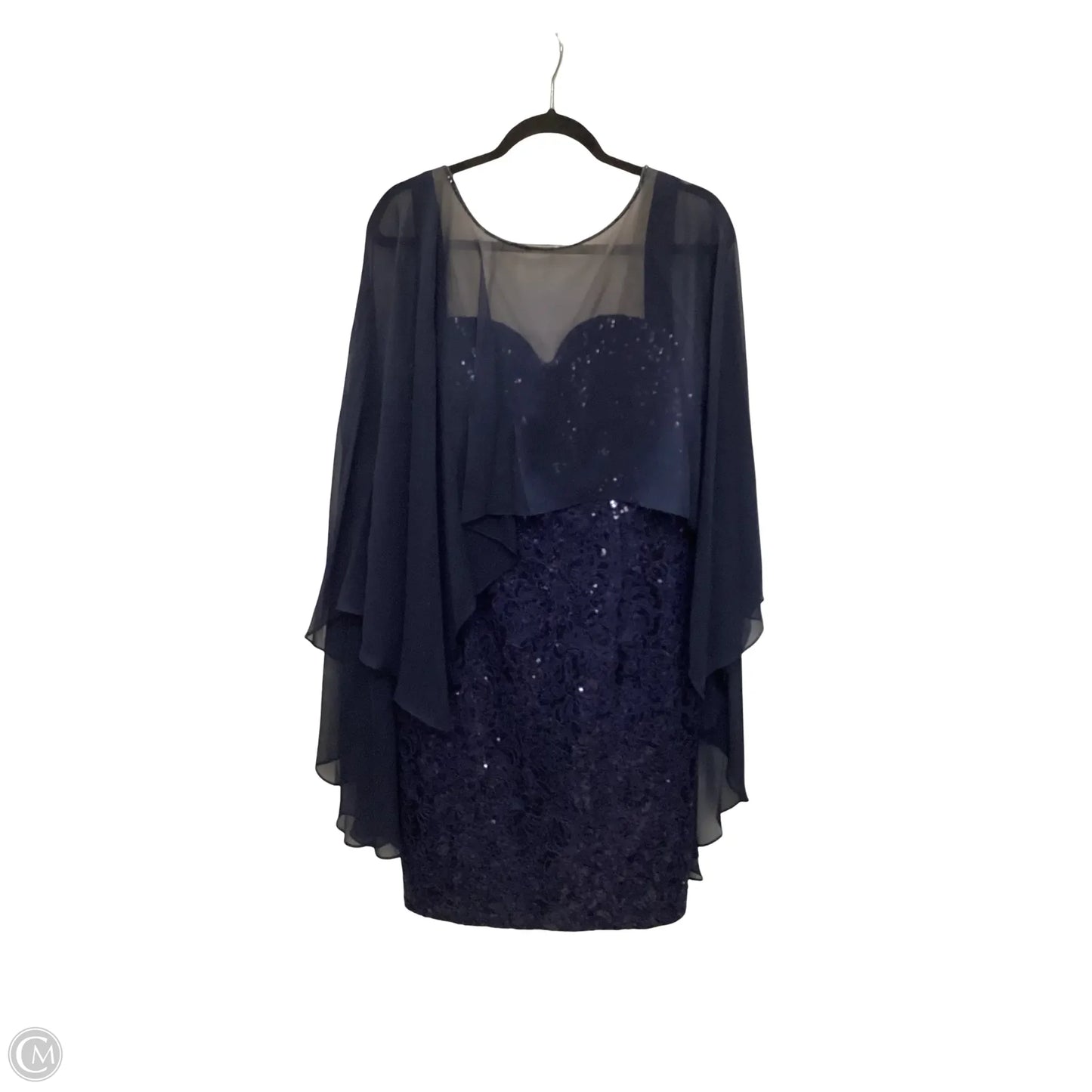 Dress Party Short By Clothes Mentor In Navy, Size: 14