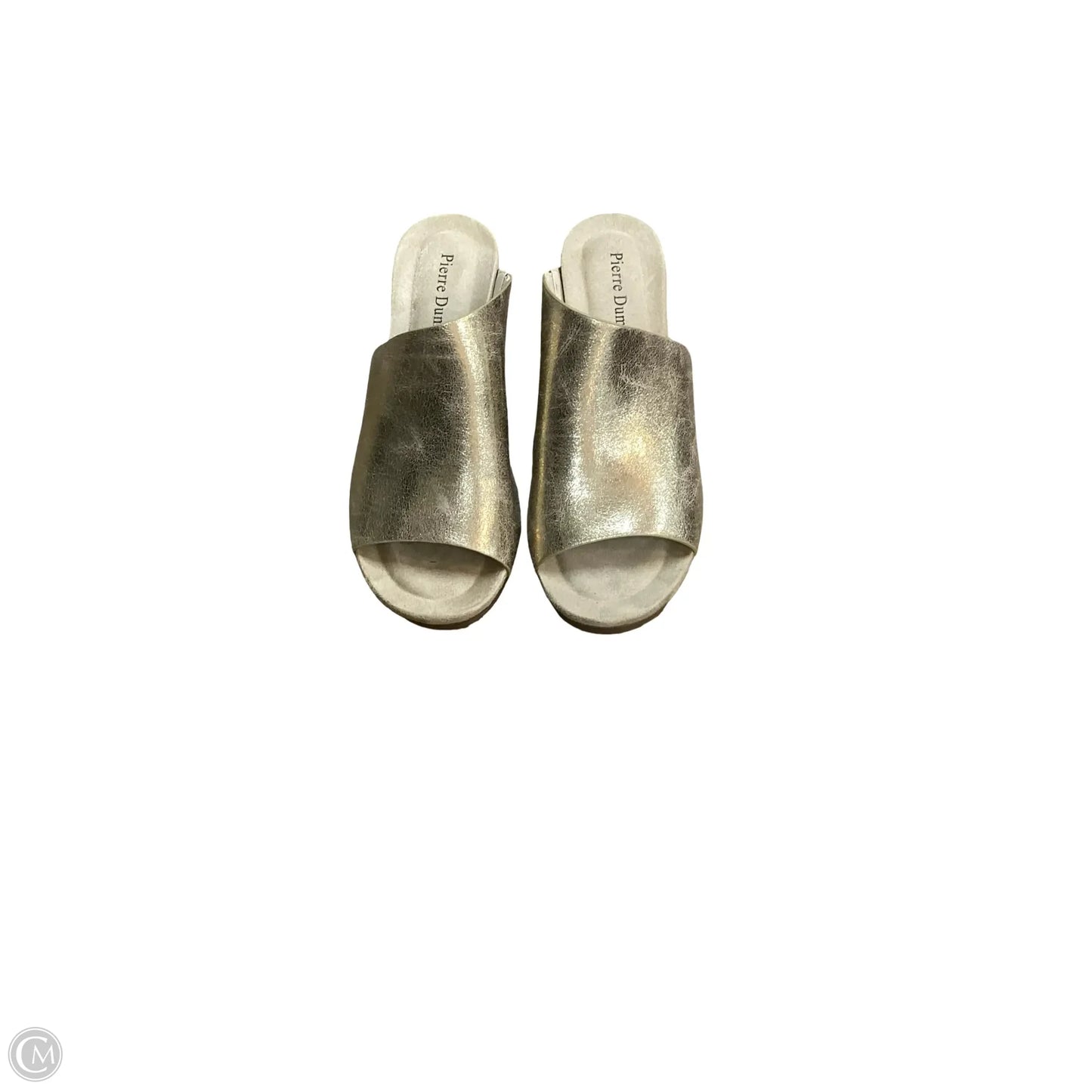 Sandals Heels Block By Pierre Dumas In Gold, Size: 7