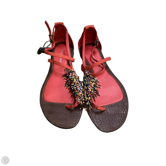 Sandals Flats By Gianni Bini In Red, Size: 9.5