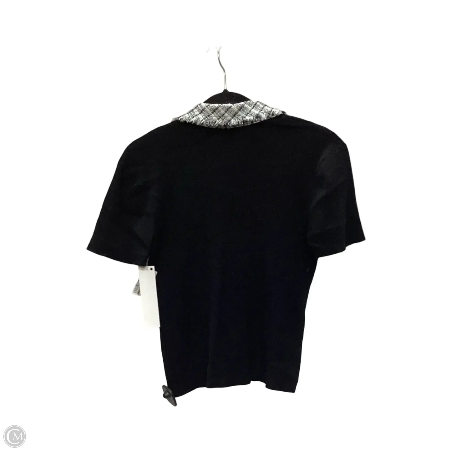 Blouse Short Sleeve By Laundry by Shelli Segal In Black, Size: S