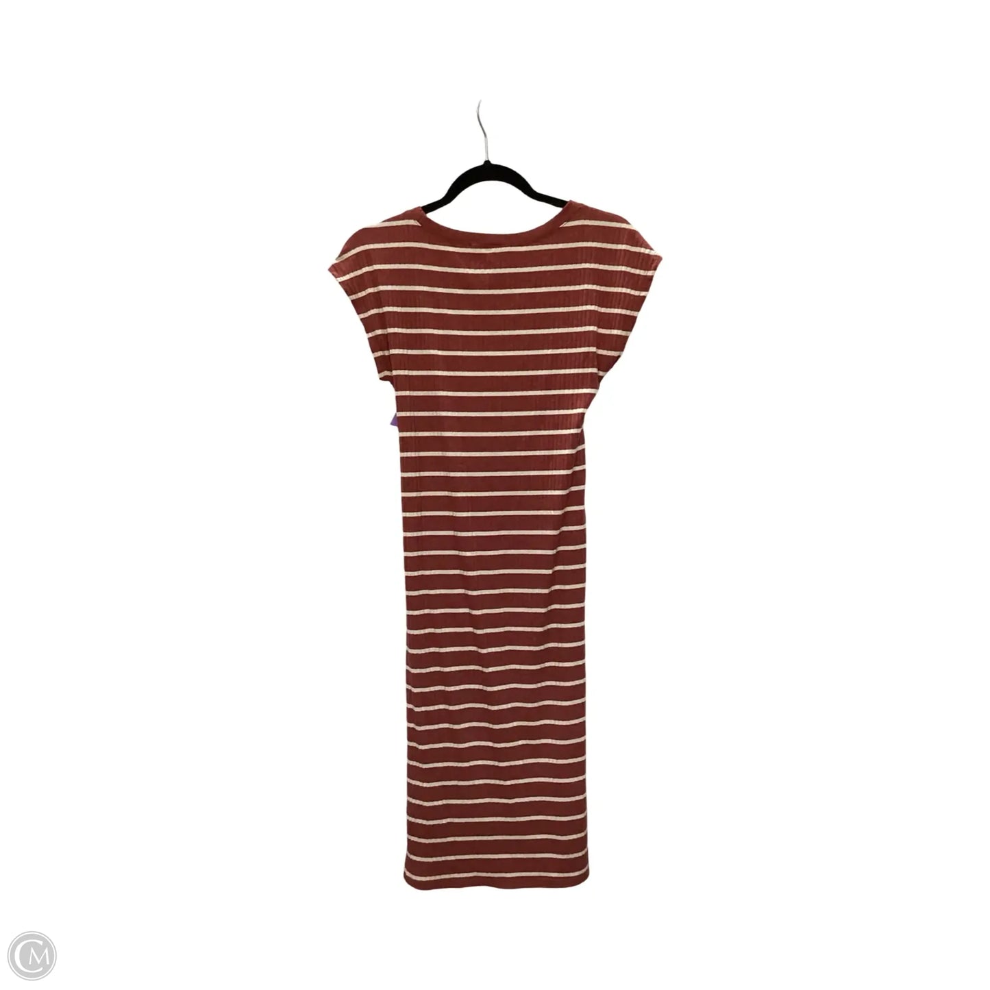 Dress Casual Midi By Loft In Striped Pattern, Size: Xsp