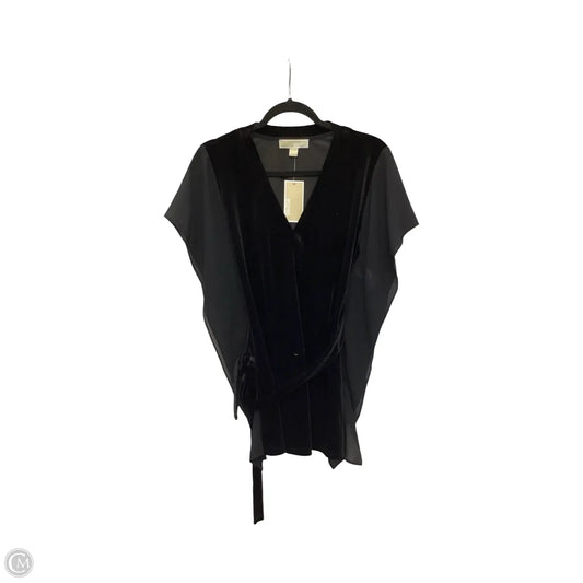 Blouse Short Sleeve By Michael By Michael Kors In Black, Size: S