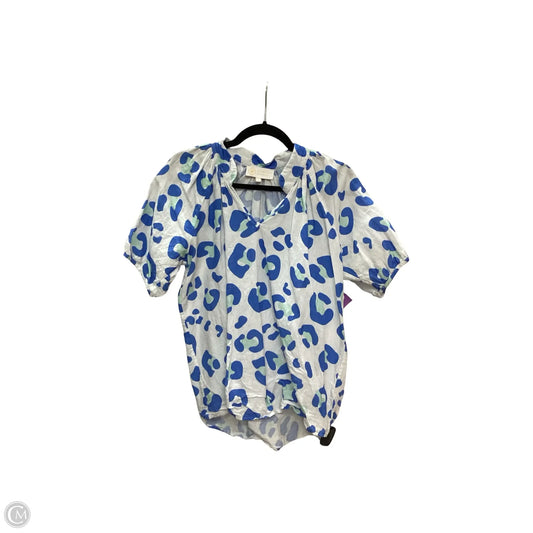 Designer Blouse Short Sleeve By Sheridan French In Animal Print, Size: S