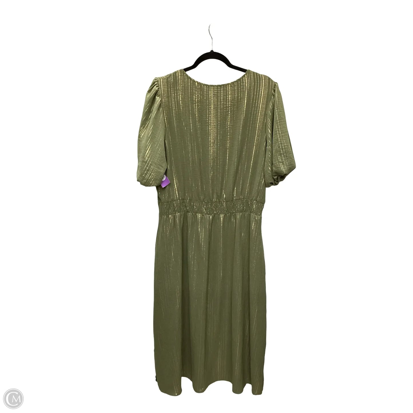 Dress Casual Midi By Clothes Mentor In Green, Size: 1x