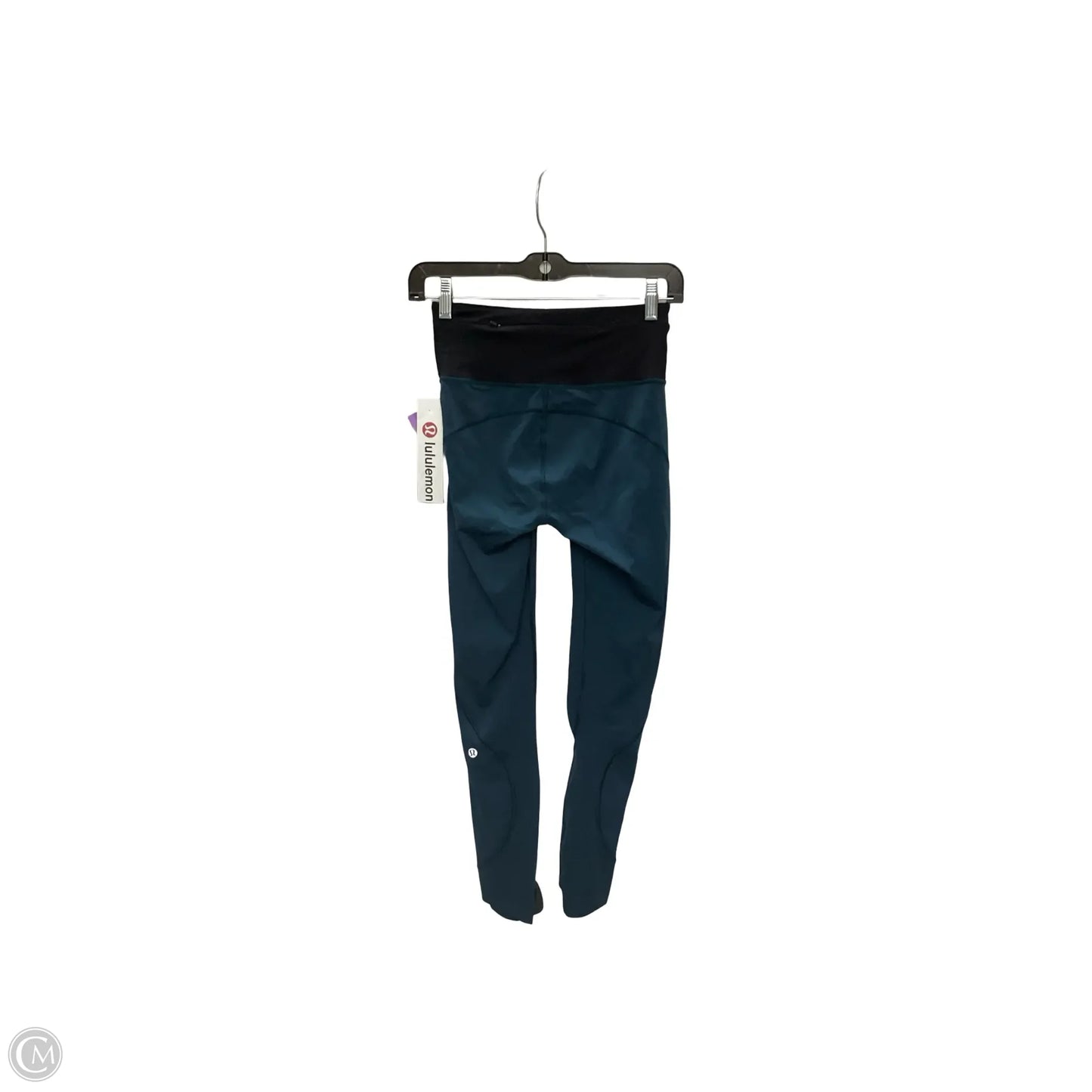 Athletic Capris By Lululemon In Teal, Size: 4